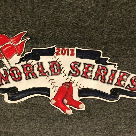 Boston Red Sox 2013 World Series Thornton #38 Tiny Turnip Bling Sweatshirt M - Picture 2 of 5